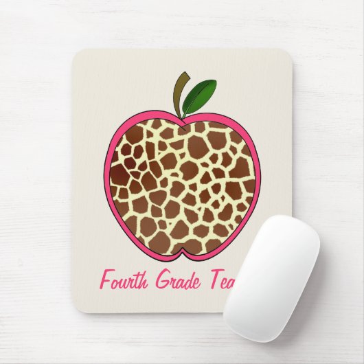 Vierde graad Giraffe leraar afdrukken Apple Muismat (Met muis)