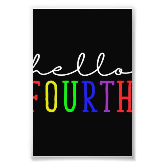 Vierde graad Hallo | Welkom op school Foto Afdruk (Voorkant)