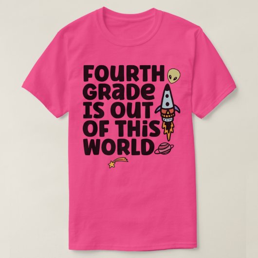Vierde graad is uit deze wereld t-shirt (Design voorkant)