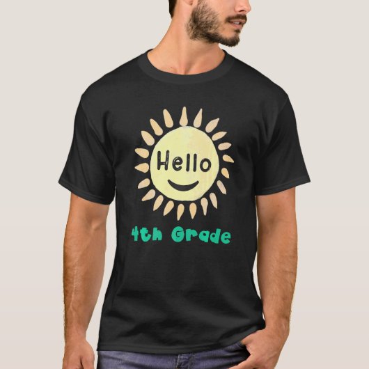 Vierde graad jongens meisjes leraar Hallo vierde g T-shirt (Voorkant)