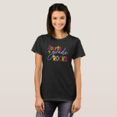 Vierde graad komt terug naar schoollerarenstudie t-shirt (Voorkant volledig)