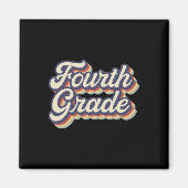 Vierde graad Leerleraar Retro 4e graad Magneet (Voorkant)