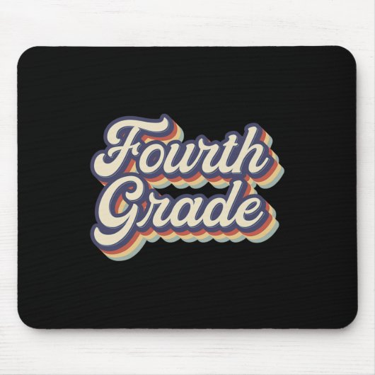 Vierde graad Leerleraar Retro 4e graad Muismat (Voorkant)