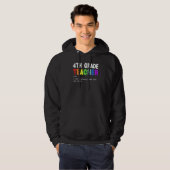 Vierde graad leraar definitie vierkant leraar stud hoodie (Voorkant volledig)
