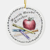 Vierde graad leraar keramisch ornament (Voorkant)