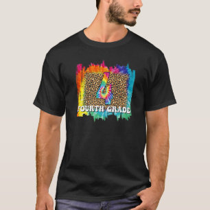 Vierde graad leraar onderwijs, kleurstof, luipaard t-shirt