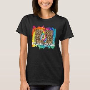 Vierde graad leraar onderwijs, kleurstof, luipaard t-shirt