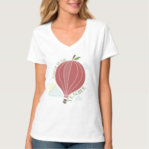 Vierde graad leraar warme lucht ballon Apple T-shirt