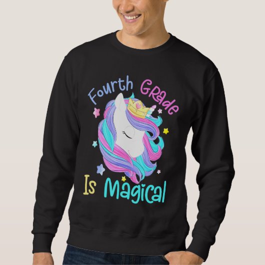 Vierde graad: Magische Unicorn terug naar school Trui (Voorkant)