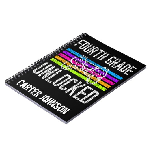 Vierde graad ontgrendeld Terug naar school geperso Notitieboek (Linkerzijde)