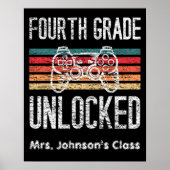 Vierde graad ontgrendeld Terug naar school geperso Poster (Voorkant)