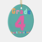 Vierde graad Rainbow Girls Boys Teacher Cute 4de Keramisch Ornament (Rechts)