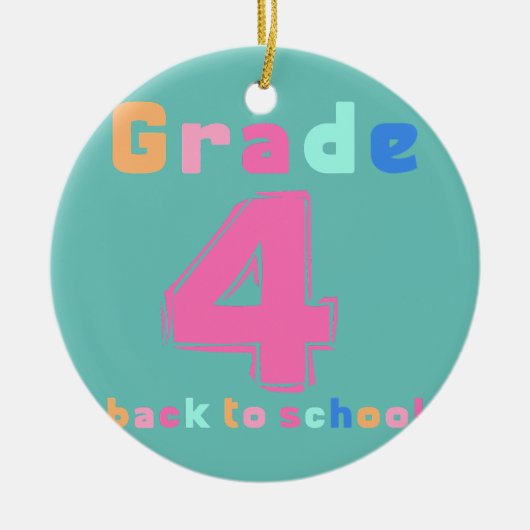 Vierde graad Rainbow Girls Boys Teacher Cute 4de Keramisch Ornament (Voorkant)