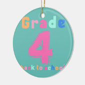 Vierde graad Rainbow Girls Boys Teacher Cute 4de Keramisch Ornament (Links)