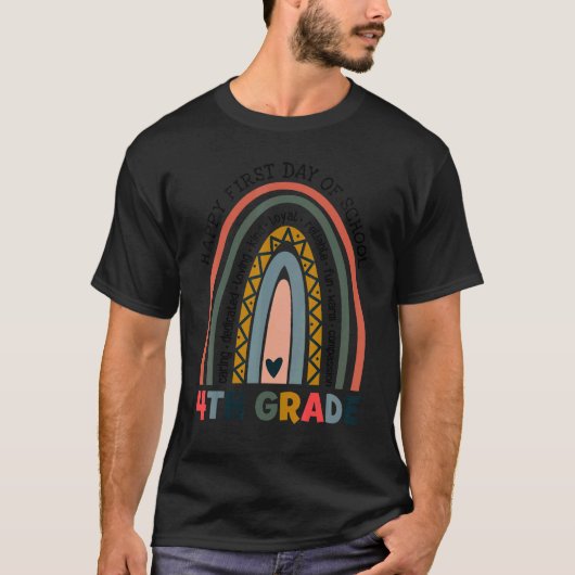 Vierde graad Regenboogmeisjes jongens Leerteam 4e T-shirt (Voorkant)