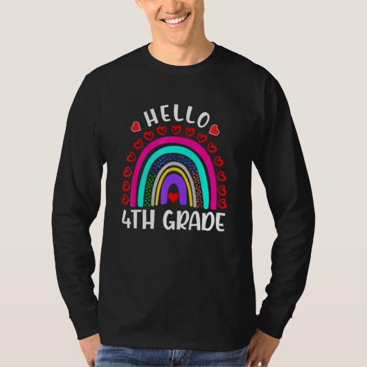 Vierde graad Regenboogmeisjes jongens Leerteam 4e T-shirt (Voorkant)