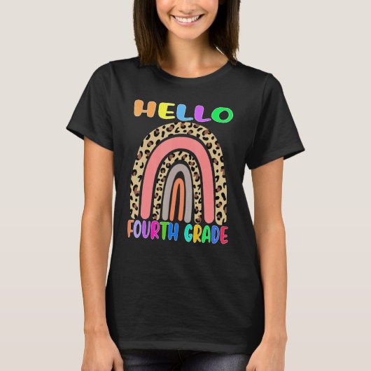 Vierde graad Regenboogmeisjes jongens Leerteam 4e T-shirt (Voorkant)