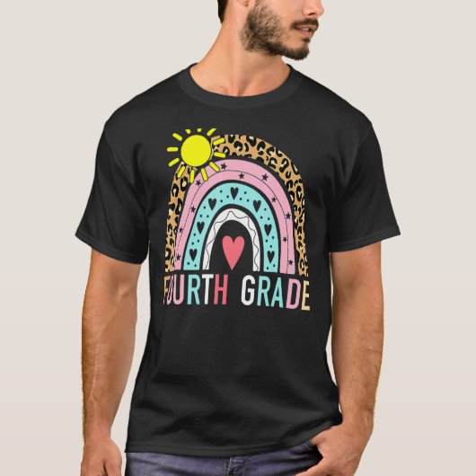 Vierde graad Regenboogmeisjes jongens Leerteam 4e T-shirt (Voorkant)