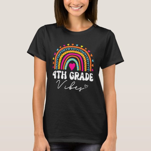 Vierde graad Regenboogmeisjes jongens Leerteam 4e T-shirt (Voorkant)