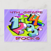 Vierde graad Rocks - cijfers Briefkaart (Voorkant)