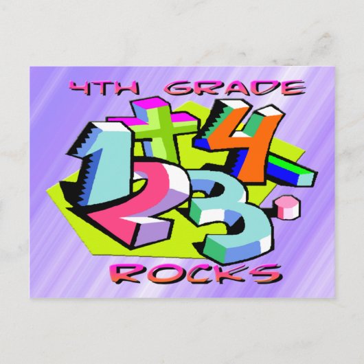 Vierde graad Rocks - cijfers Briefkaart (Voorkant)
