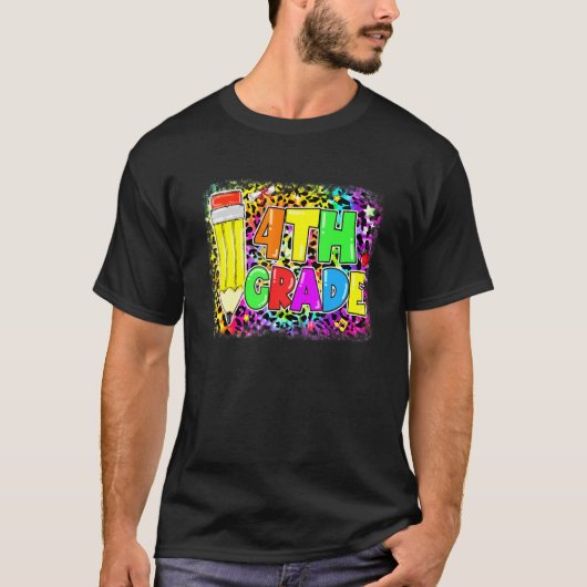 Vierde graad terug naar schoolloodsleraar t-shirt (Voorkant)