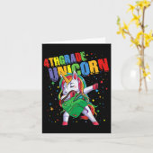 Vierde graad Unicorn Girls booys Kinder duiken ter Kaart (Gele Bloem)