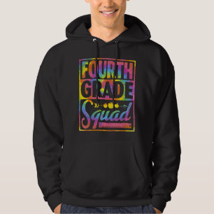 Vierde graad vierkant kleurstof weer naar school hoodie