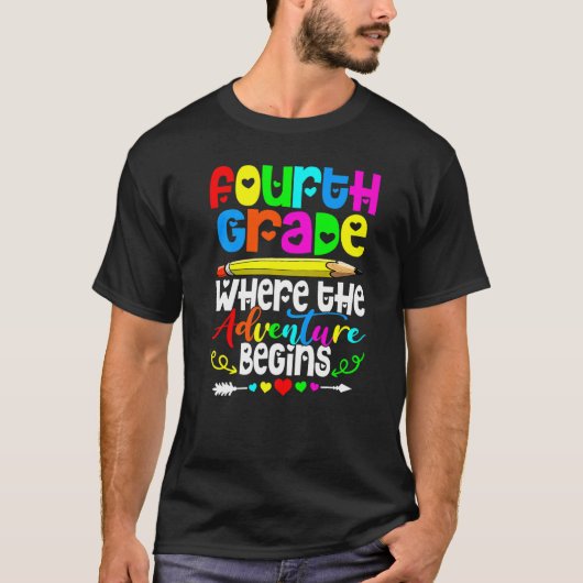 Vierde graad waar het avontuur begint met de vierd t-shirt (Voorkant)