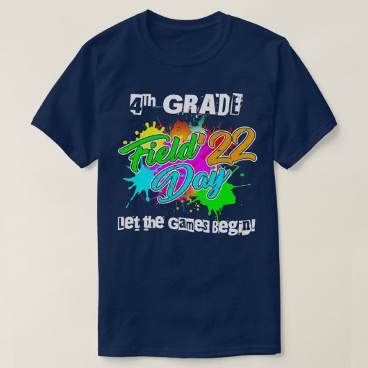 Vierde Grade fielddag 2022 laat de Spelen beginnen T-shirt (Design voorkant)