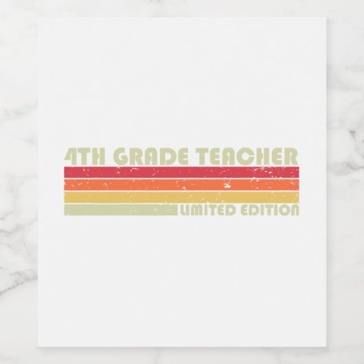 Vierde GRADE-LERENTEKST Funny Job Title Vademing Wijn Etiket (Enkel label)