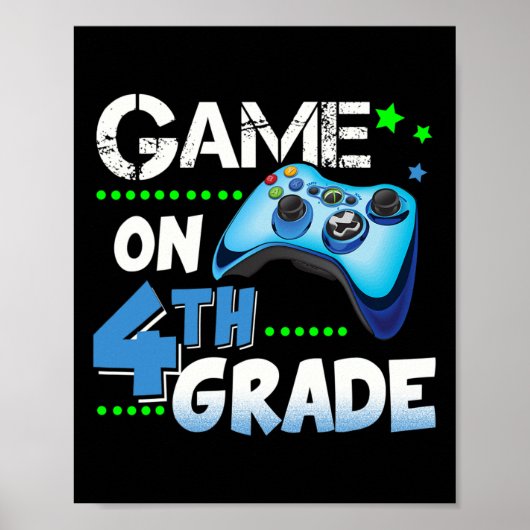 Vierde Grade Leuk Spel Op 4e Grade Gift Poster (Voorkant)