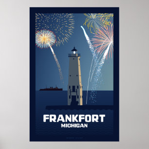 Vierde herdenking juli, Frankfort, Michigan Li Poster