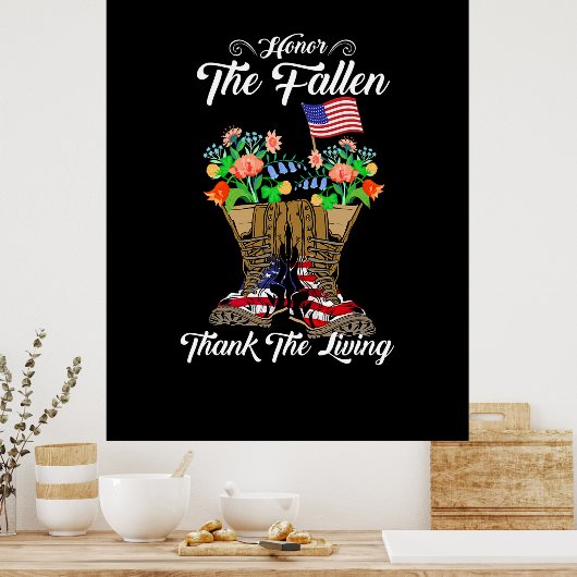 Vierde herdenkingsdag van juli Veteraan Honor Poster (Keuken)