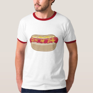 Vierde hotdog T-shirt van juli