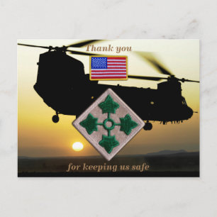 Vierde infanterie Fort Carson veterans veteranen p Briefkaart