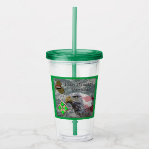 Vierde infanteriediv Irak Combat Veteran Acryl Drinkbeker