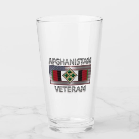 Vierde infanteriedivisie Afghanistan Veteraan Glas (Voorkant)