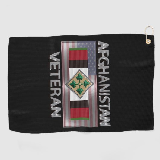 Vierde infanteriedivisie Afghanistan Veteraan Golfhanddoek (Horizontaal)