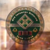Vierde infanteriedivisie Afghanistan Veteraan Raamsticker (Vel 2)