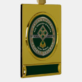 Vierde infanteriedivisie Afghanistan Veteraan Verguld Banner Ornament (Rechts)