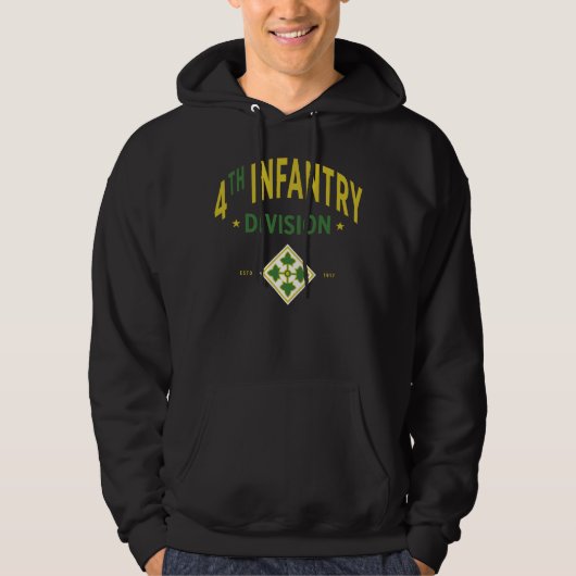 Vierde Infanteriedivisie - Amerikaanse krijgsmacht Hoodie (Voorkant)