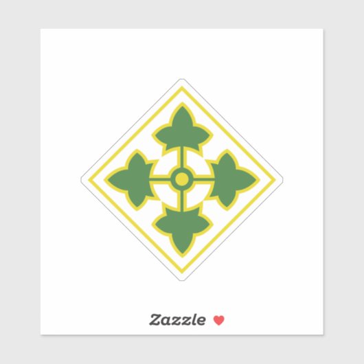 Vierde Infanteriedivisie Badge Sticker (Vel)