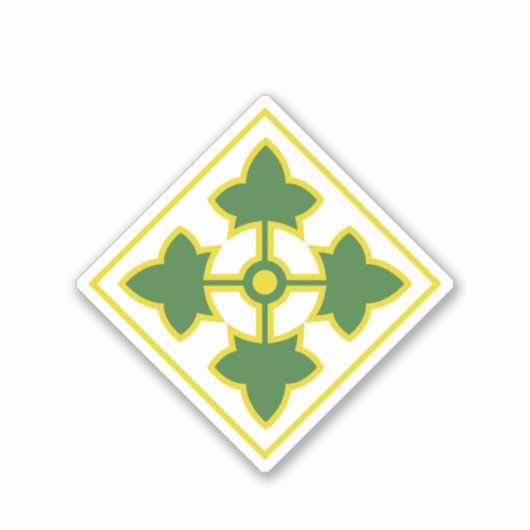 Vierde Infanteriedivisie Badge Sticker (Voorkant)