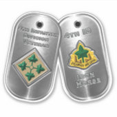 Vierde infanteriedivisie Dog-tags Sticker (Voorkant)