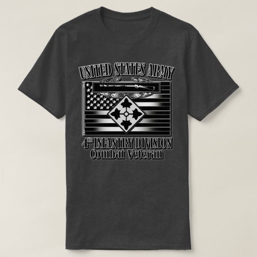 Vierde Infanteriedivisie Gevechtsveteraan T-shirt (Design voorkant)