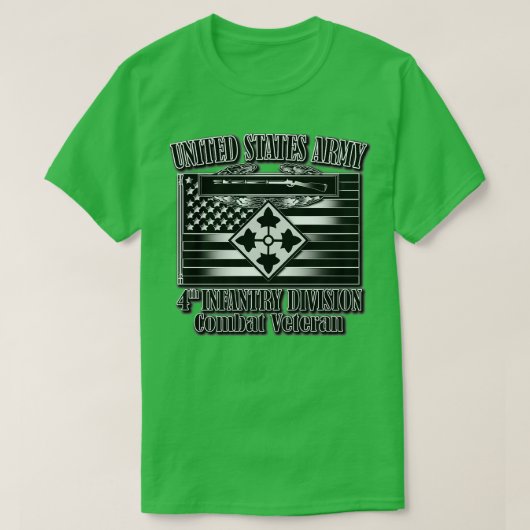Vierde Infanteriedivisie Gevechtsveteraan T-shirt (Design voorkant)