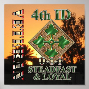 Vierde infanteriedivisie OIF Veteran Poster