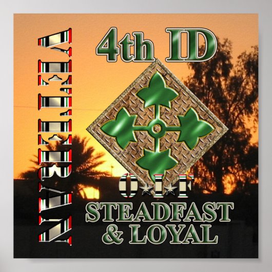 Vierde infanteriedivisie OIF Veteran Poster (Voorkant)