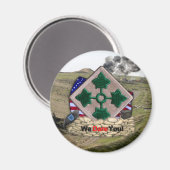 Vierde infanteriedivisie patch irak war vets Magne Magneet (Voorkant / Achterkant)